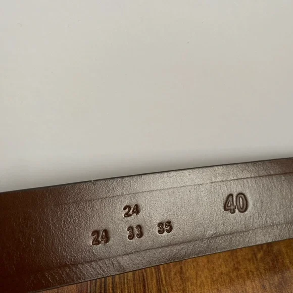 Thursday Men’s Refined Leather Belt Black Coffee Size 40 - Picture 7 of 9